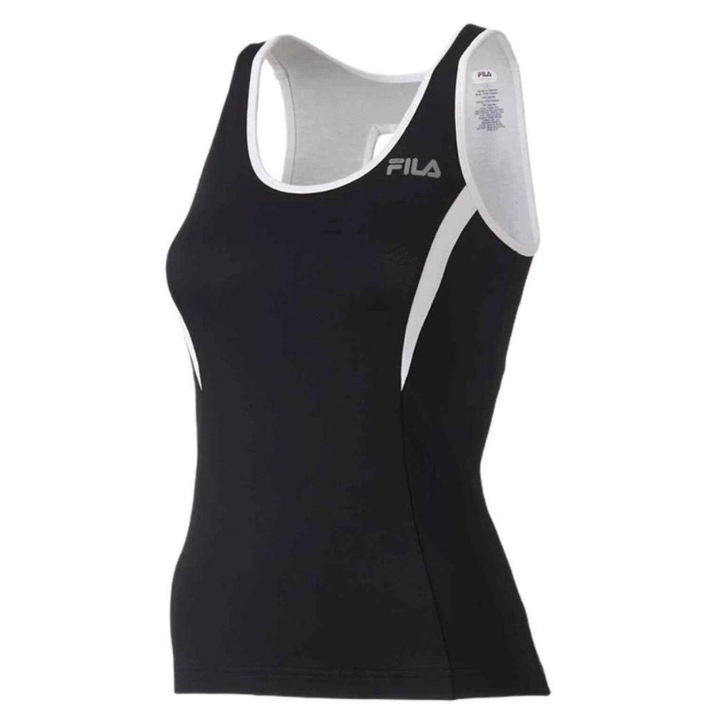 Fila Sport Performance Tank Top L Black NWOT Core Essential Cut Out Athletic